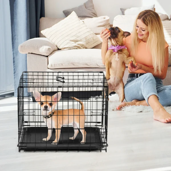 Single Door Folding Metal Wire Dog Cage
