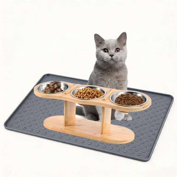 Cat Bowls 3 in 1 Raised Feeder