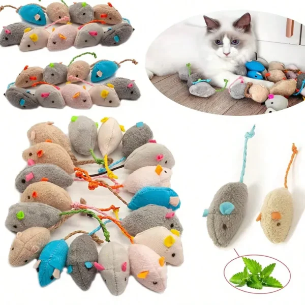 1-10 Pieces Set Cat Mouse Toy